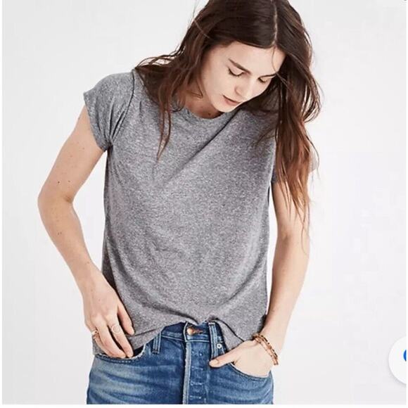 Madewell Tops - Madewell Top Womens Size Small Triblend Ex-Boyfriend Short Sleeve Tee-Shirt Gray